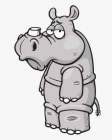 Rhinoceros Cartoon Clip Art - Rhinoceros, HD Png Download, Free Download