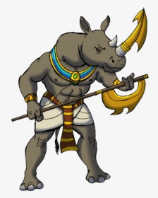 Warrior Rhino , Png Download - Egyptian Rhino, Transparent Png, Free Download