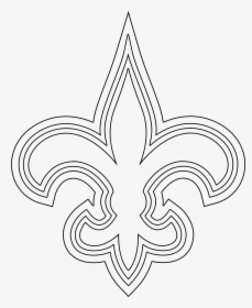 New Orleans Saints Logo Stencil - Line Art, HD Png Download, Free Download