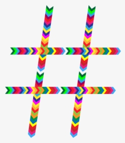 Rope,line,symmetry - Colourful Hashtag With Clear Background, HD Png Download, Free Download