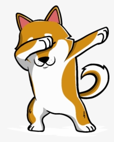 Shiba Inu Dabbing Color Changing Mug Funny Doge Meme - Shiba Inu Dabbing, HD Png Download, Free Download