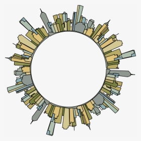Melbourne Skyline Radial 2 Clip Arts - Melbourne City Skyline Silhouette, HD Png Download, Free Download