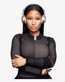 Nicki Minaj Png Image Free Download - Wearing Beats Studio 3, Transparent Png, Free Download