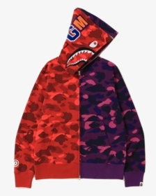 Bape Hoodie Red And Purple, HD Png Download, Free Download