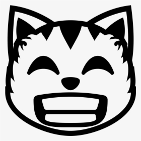 Cat Emoji Black And White Clipart , Png Download - Cat Emoji Black And White, Transparent Png, Free Download