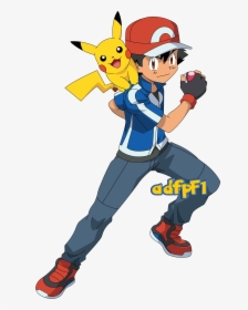 Vector Transparent Download Ash Drawing Easy - Ash Y Pikachu Pokemon Xy, HD Png Download, Free Download