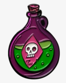 Round Potion Enamel Pin - Glass Bottle, HD Png Download, Free Download