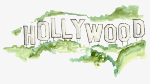 Hollywood Sign Png - Watercolor Paint, Transparent Png, Free Download
