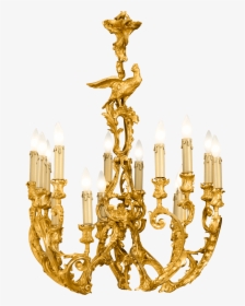Rococo Revival Bronze Chandelier - Rococo Chandelier, HD Png Download, Free Download