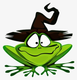 Frog Wearing Witch"s Hat Clip Arts - Halloween Frogs, HD Png Download, Free Download