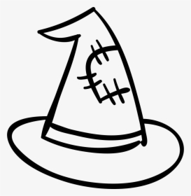 Halloween Witch Hat - Halloween Witch Hat Drawing, HD Png Download, Free Download