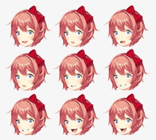 Yandere Sayori Head Sprite - Yandere Sayori, HD Png Download, Free Download