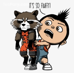 Fluffy Lil Guardian By Looneycartoony Found On Teefury - Guardians Of The Galaxy Funny Comics, HD Png Download, Free Download