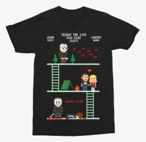 Video Game Levels Friday The 13th T-shirt - Jason Voorhees Pixel Art, HD Png Download, Free Download