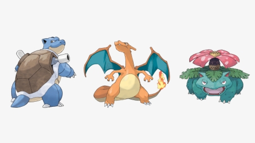 Mega Blastoise X And Y Forms - Venusaur Blastoise And Charizard, HD Png Download, Free Download