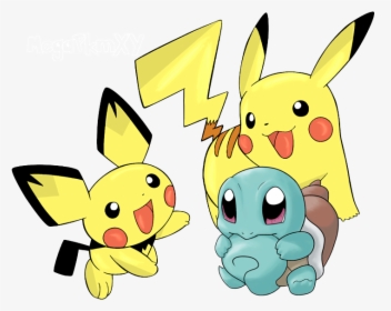 Pikachu Get"s Gorochu To Compete With Blastoise And - Pichu With Pikachu, HD Png Download, Free Download