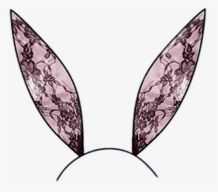 Bunnyears Black Pink Lace - Illustration, HD Png Download, Free Download
