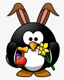 Penguin With Bunny Ears, HD Png Download, Free Download