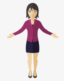 Flat Shaded Business Woman 4 Clip Arts - Business Woman Cartoon Png, Transparent Png, Free Download