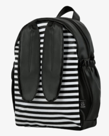 Black Bunny Ears & Stripes Backpack - Bunny And Stripes Bag, HD Png Download, Free Download