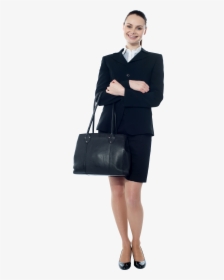Business Women Png Image - Woman With Briefcase Png, Transparent Png, Free Download