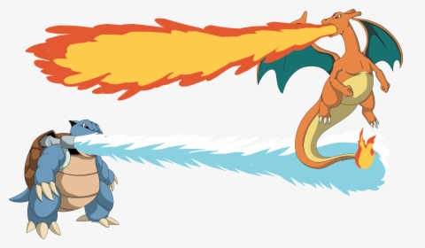 Blastoise Vs Charizard Commission - Drawing Of Blastoise, HD Png Download, Free Download