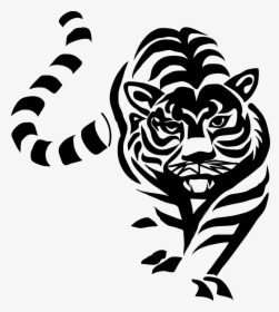 Transparent Tiger Png - Black And White Art Tiger, Png Download, Free Download
