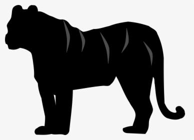 Wildlife,puma,silhouette - Silhouette Tiger Black And White Clipart, HD Png Download, Free Download