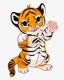 Tiger Cute Clipart Black And White Free Transparent - Tiger Cute Clipart, HD Png Download, Free Download