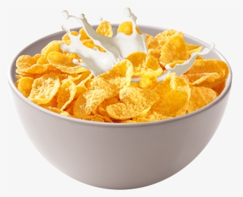 Corn Flakes Breakfast Cereal Frosted Flakes Muesli - Corn Flakes Cereal Bowl, HD Png Download, Free Download
