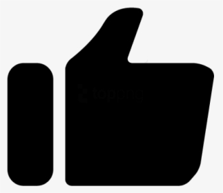 Like Symbol For Interface Of Black Hand Shape With Transparent Background Youtube Like Button Png Png Download Kindpng