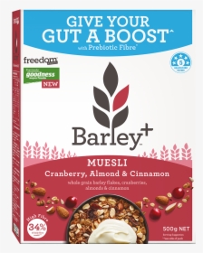 Healthy Breakfast Cereal Cranberry & Nuts Muesli Barley - Freedom Foods Barley Muesli Cranberry & Nuts, HD Png Download, Free Download