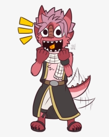 Overly-excited Dragon Natsu - Natsu As A Furry, HD Png Download, Free Download