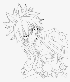 Natsu 2png - Lineart Natsu - Theivrgroup - Org - Fairy Tail Natsu Lineart, Transparent Png, Free Download