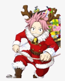 Natsu Card Fairy Tail , Png Download - Fairy Tail Christmas Natsu, Transparent Png, Free Download