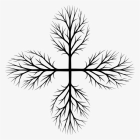 Transparent Wooden Cross Clipart Black And White - Transparent Background Bare Tree Clipart, HD Png Download, Free Download
