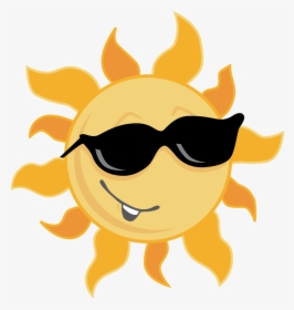 Transparent Cartoon Sun Png - Sun With Glasses Clipart, Png Download, Free Download