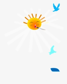 Beautiful Cartoon Sun Bird Png - Graphic Design, Transparent Png, Free Download