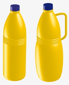Yellow Plastic Bottles, HD Png Download, Free Download