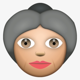 Grandma Clipart Emoji - Grandma And Grandpa Emojis, HD Png Download, Free Download