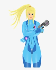 Zero Suit Samus - Cartoon, HD Png Download, Free Download