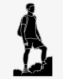 Beautiful Silhouettes Of Children - Black Png And White Image Boys, Transparent Png, Free Download