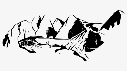 Visual Photography - Black And White Mountain Clip Art, HD Png Download, Free Download
