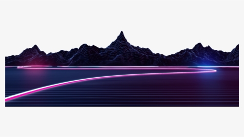 Transparent Mountain Clipart Png - Retrowave Background Png, Png Download, Free Download