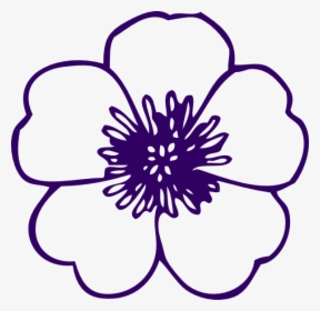 Purple Rose Clipart Leaf Outline - Flower Clip Art Free, HD Png Download, Free Download