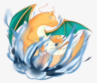 Dragonite Used Dragon Rush By Nyan Lai - Illustration, HD Png Download, Free Download