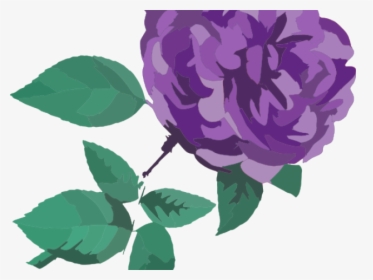 Purple Rose Clipart Transparent Background - Clipart Flowers No Background, HD Png Download, Free Download