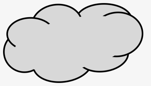 Grey Clipart Smoke Cloud - Grey Cloud Clipart, HD Png Download, Free Download