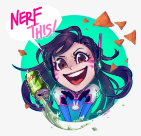 “nerf This ” D - D Va Nerf This Art, HD Png Download, Free Download