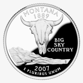 Montana Quarter, Reverse Side, - Bull, HD Png Download, Free Download